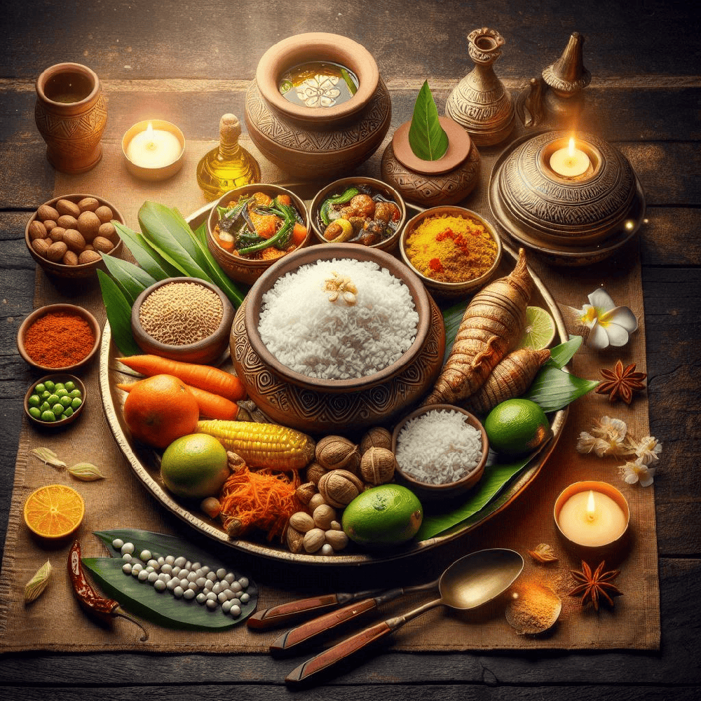 traditional Odia cuisine prepared during Gamha Purnima